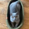 Sunny Basket kattenmand ovaal avocado donkergroen