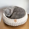 Sunny Basket two tone kattenmand wit creme en zand