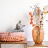 Sunny Basket two tone kattenmand blush roze en terracotta rood