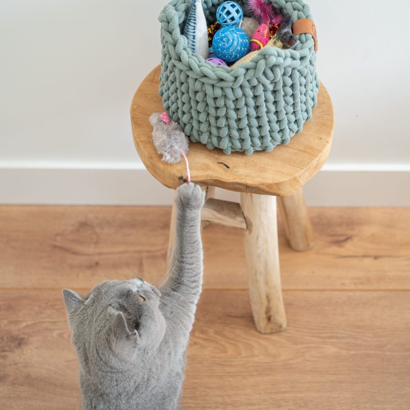 Sunny Baskets speelgoedmand grijsblauw