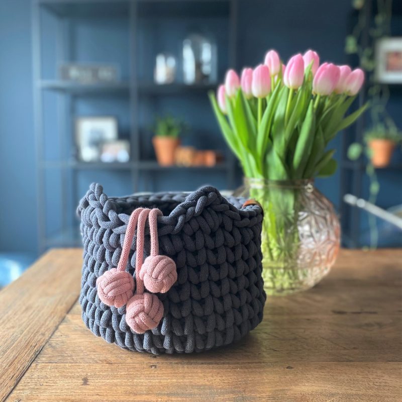 Sunny Baskets speelgoedmand charcoal antraciet