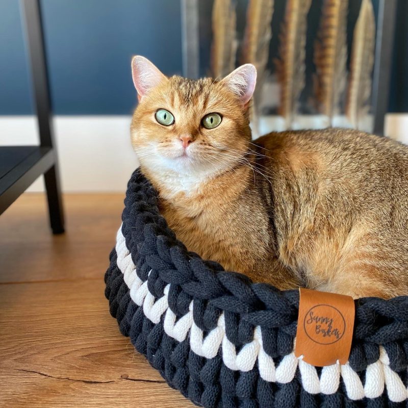 Sunny Basket black & white kattenmand