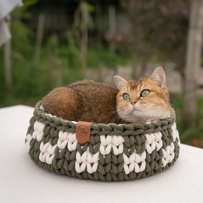 Sunny Basket checkered kattenmand